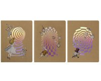 MOLESKINE Cahier 'Alice au pays des merveilles', lot de 3