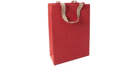Geschenktasche 'Natural Red Coco', groß, beige/rot