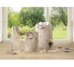 Geschenktasche 'Natural Red Coco', groß, beige/rot