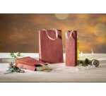 Sac pour bouteille 'Natural Red Coco', beige/rouge