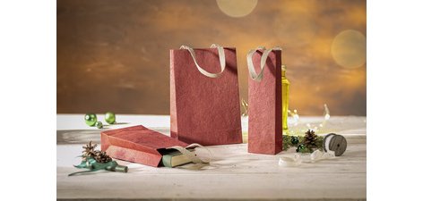 Sac pour bouteille 'Natural Red Coco', beige/rouge