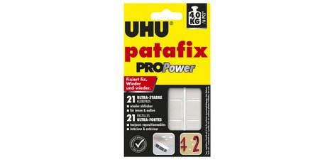 Pastilles adhésives patafix PROPower, détachable, blanc