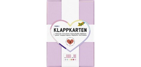 Carte pliante PASTEL, 105 x 148 mm, assorti