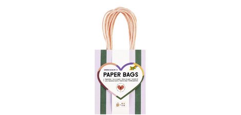 Sac en papier 'STRIPES GLOW UP', taille: M
