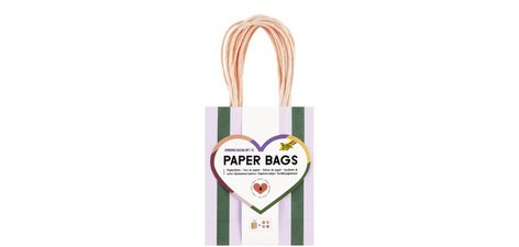 Sac en papier 'STRIPES GLOW UP', taille: S
