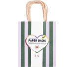 Sac en papier 'STRIPES GLOW UP', taille: S