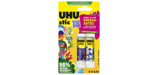 Bâton de colle stic UNIQUE, sans solvant, 3x 8,2 g