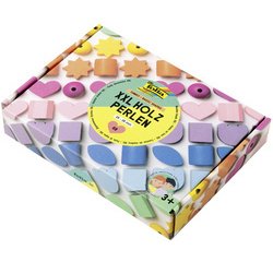 Mélange XXL de perle en bois BASIC SHAPES, Jumbobox