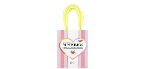 Papiertüte 'STRIPES FLUO', Größe: S