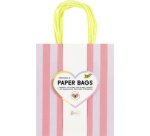 Papiertüte 'STRIPES FLUO', Größe: S