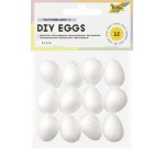 Oeuf en polystyrène S, 30 x 20 mm, blanc