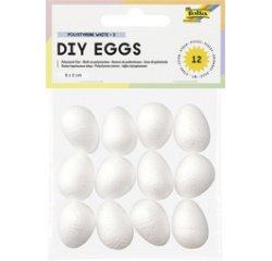 Oeuf en polystyrène S, 30 x 20 mm, blanc