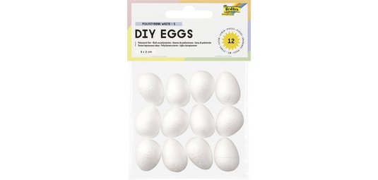 Oeuf en polystyrène S, 30 x 20 mm, blanc