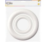 Lot d'anneaux en polystyrène, taille assortie, blanc