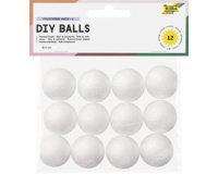 Boule en polystyrène XL, diamètre: 120 mm, blanc