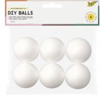 Boule en polystyrène S, diamètre: 30 mm, blanc