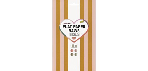 Flat paper bags 'AMORE' stripes