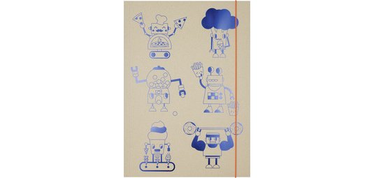Drawing folder 'Hungry Robots', cardboard, A3