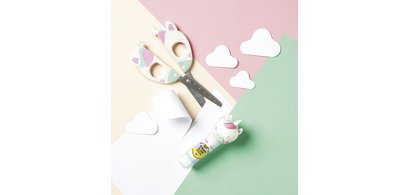 Round 'rainbow' pattern scissors, length: 160 mm