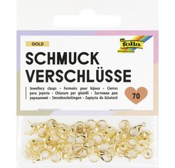 Kit de fermoirs pour bijoux, 70 pièces, argent