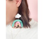 Crochet de boucle d'eille DIY, 20 x 18 mm