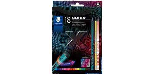 Crayon de couleur NORIX, étui PROMO de 18