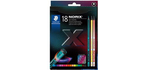 Crayon de couleur NORIX, étui PROMO de 18