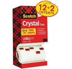 Crystal plakband, 19 mm x 33 m, 3+1 GRATIS