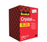 Crystal plakband, 19 mm x 33 m, 3+1 GRATIS