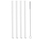 Paille, en verre, longueur: 200 mm, droit, set de 4