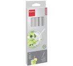Paille, en verre, longueur: 200 mm, droit, set de 4