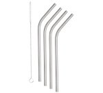 Paille, inox, longueur: 215 mm, coudé