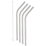 Paille, inox, longueur: 215 mm, coudé
