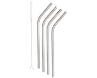 Paille, inox, longueur: 215 mm, coudé