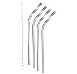 Paille, inox, longueur: 215 mm, coudé