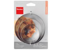 Anneau de cuisson, rond, inox, set de 3