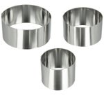 Anneau de cuisson, rond, inox, set de 3