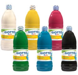 Assortiment gouache giotto elios 6 flacons de 1l coloris assortis