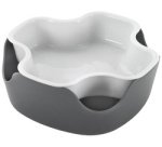 Bol 2 en 1, PP, blanc/gris