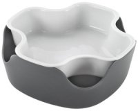 Bol 2 en 1, PP, blanc/gris