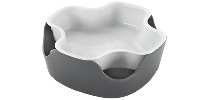 Bol 2 en 1, PP, blanc/gris