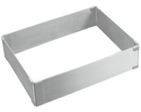 Rectangle à gâteau, inox, réglable
