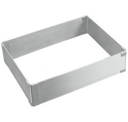 Rectangle à gâteau, inox, réglable