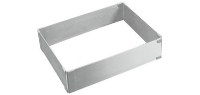 Rectangle à gâteau, inox, réglable