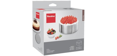 Anneau à gâteau, inox, réglable