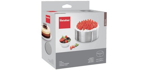 Anneau à gâteau, inox, réglable