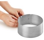 Anneau à gâteau, inox, réglable
