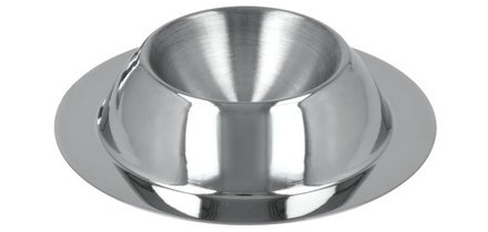 Coquetier, en acier inoxydable, rond