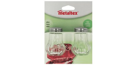 Salière et poivrière, verre, set de 2