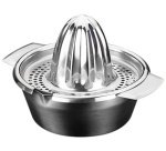Saftpresse, Edelstahl, 2-teilig, silber